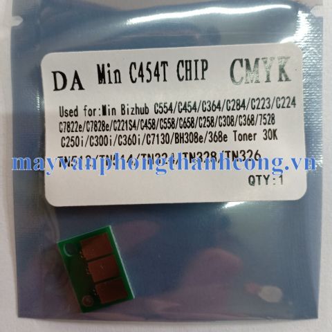 Chip mực Konica Bizhub 308/ 368/ 458/ 558/C224/284/364/454/554/C258 tương thích