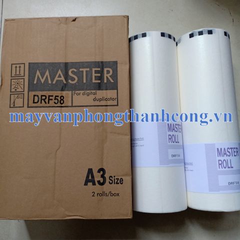 Giấy master DRF58 A3 (cuộn giấy nến, cuộn master, lụa chế bản) cho máy in siêu tốc